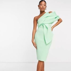 ASOS design peekaboo midi pencil dress